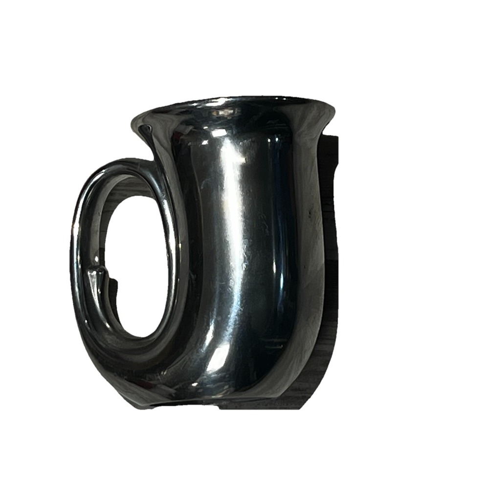 Wilton Armetale RWP Pewter Horn Mug Polished Silver Drinking Horn Tankard 6 inch